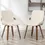 Thumbnail: Modern Upholstered Faux Leather Dining Chairs - Black