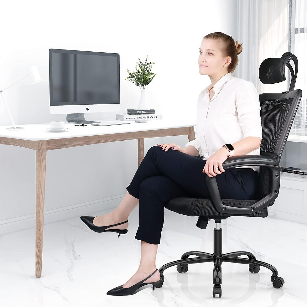 Thumbnail: SMUG Ergonomic Mesh Task Chair with Headrest