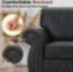 Thumbnail: 42" W Fabric Armchair with Solid Wood Legs