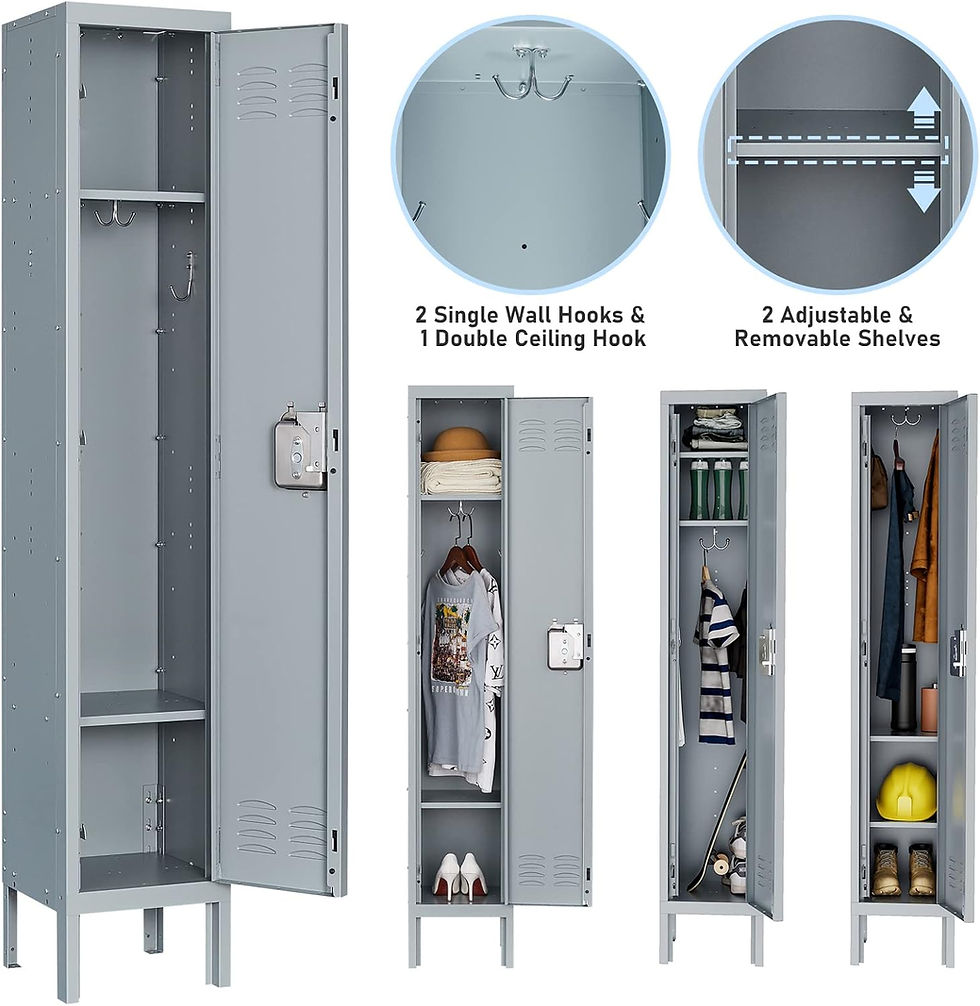 Thumbnail: MIIIKO Metal Locker Single Tier with 2 Shelves
