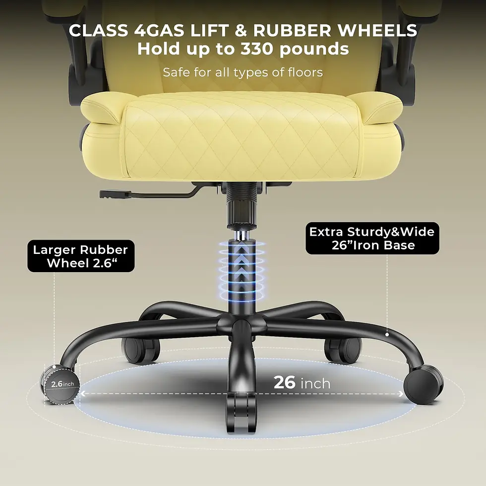 Thumbnail: Seenda Executive Big and Tall 330lbs Chair , Yellow