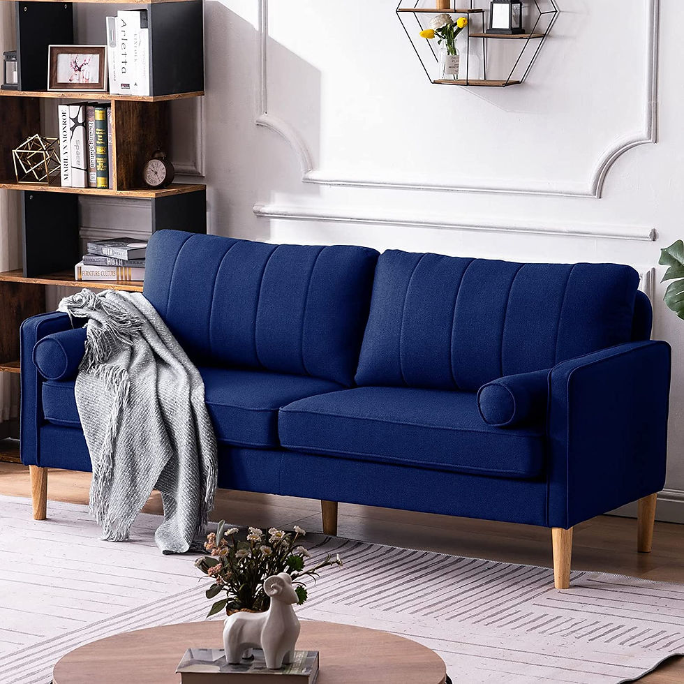 Thumbnail: Idealismliving 74'' Morden Sofa Couch , Blue