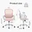 Thumbnail: Yangming Mid Back Swivel Office Chair, Pink