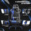 Thumbnail: Homall/Racer Gaming Chair with Headrest and Lumbar Support - Blue