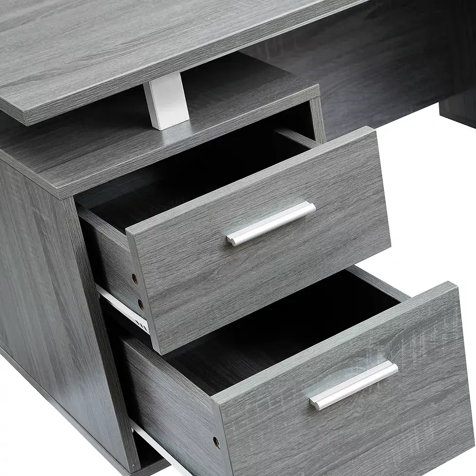 Thumbnail: Techni Mobil Modern Computer Desk with Storage -Gray
