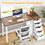 Thumbnail: Tribesigns Computer Desk with 5 Drawers, 47 inches Rustic Brown