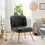 Thumbnail: Milla Faux Leather Side Chair - Black