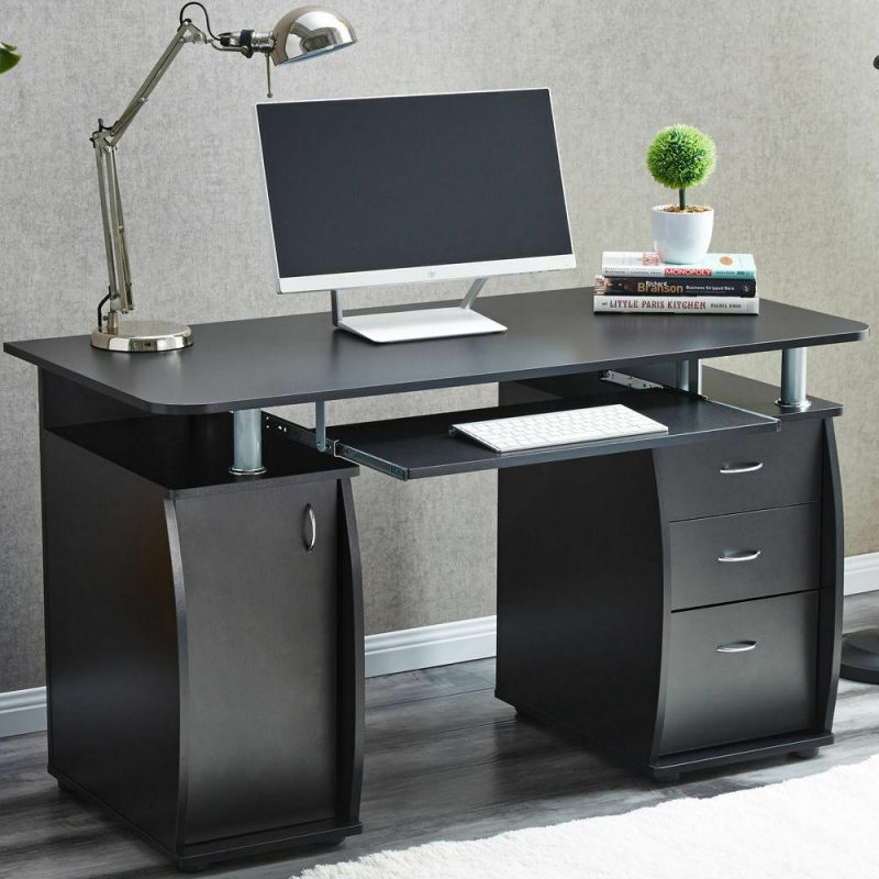 Thumbnail: Ktaxon 3 Drawers Computer Desk