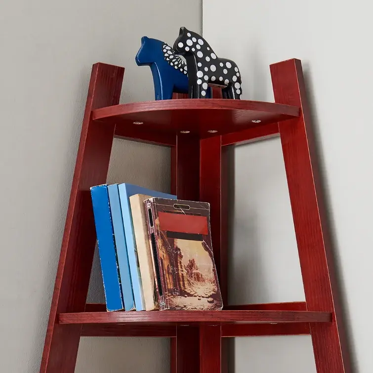 Thumbnail: Tisha 5-Tier Wood Corner Book shelf