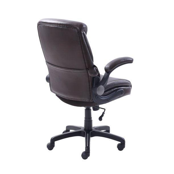 Serta Air Lumbar Bonded Leather Manager Office Chair Black COS Ltd