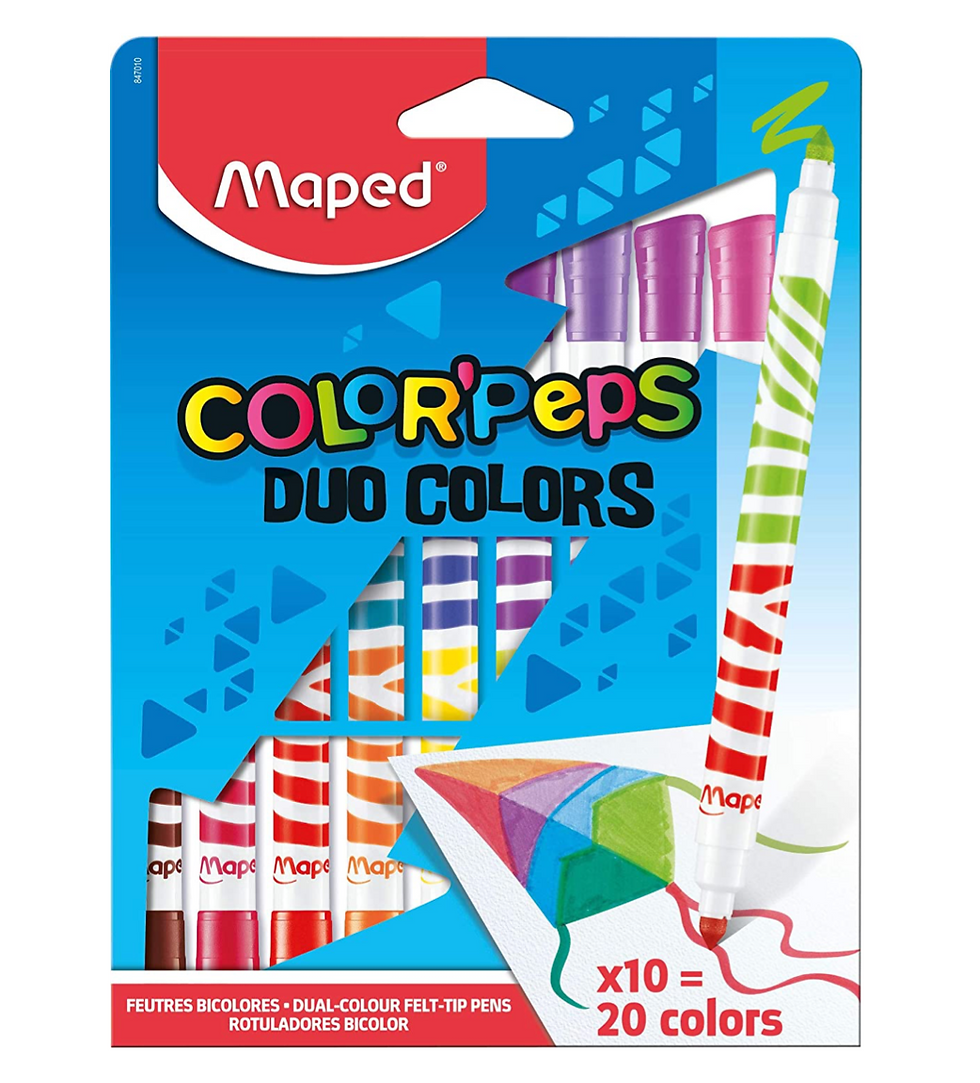 Maped ColorPeps Duo Tip Ultrawashable Markers (Set of 10)