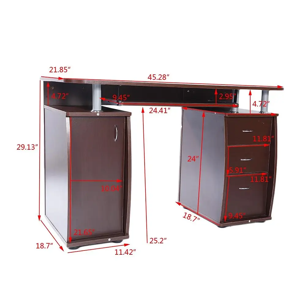 Thumbnail: Ktaxon Wood Computer Desk , PC Laptop Study Table Workstation