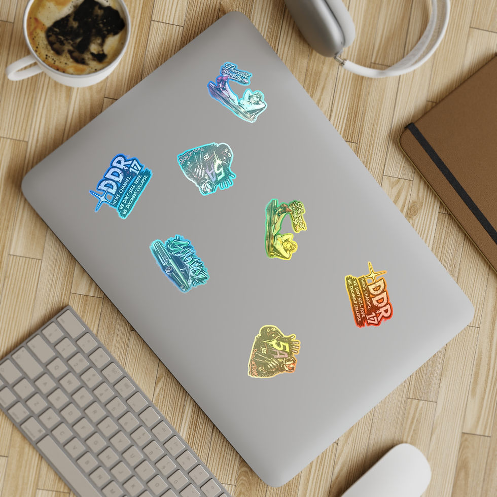 Thumbnail: Retro Street Art Sticker Sheet Bundle