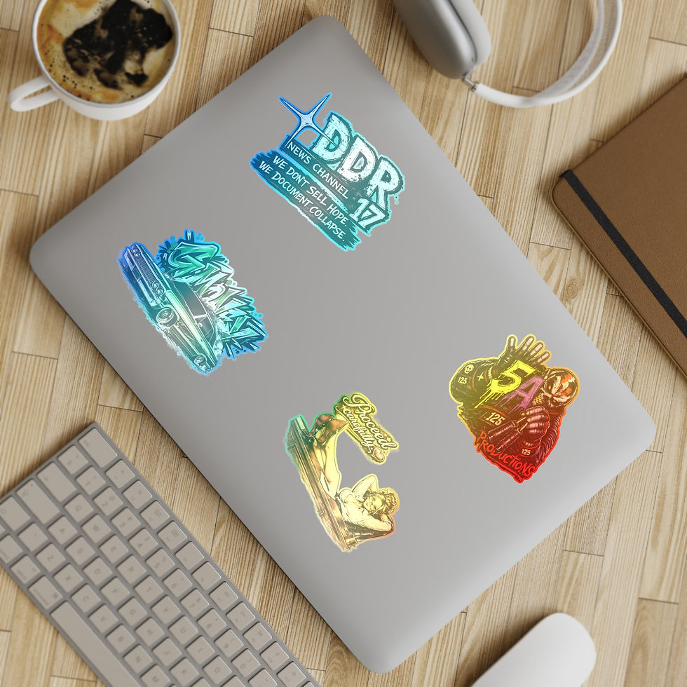 Thumbnail: Retro Street Art Sticker Sheet Bundle