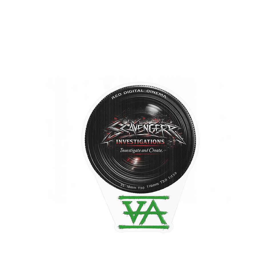 Thumbnail: Kiss-Cut Vinyl Decal — ‘Scavenger Investigations’ Camera Lens Logo Sticker