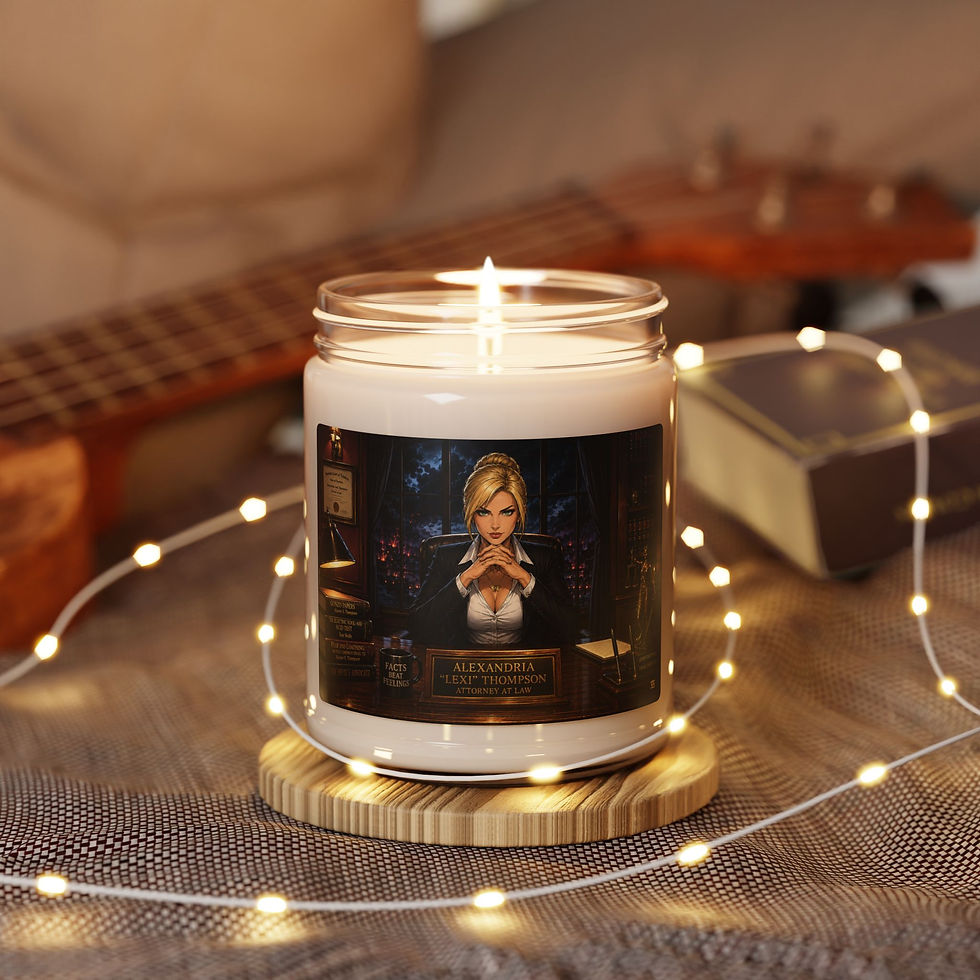 Thumbnail: Lexi Study Scented Soy Candle — Cozy Library & Vanilla Amber 9oz