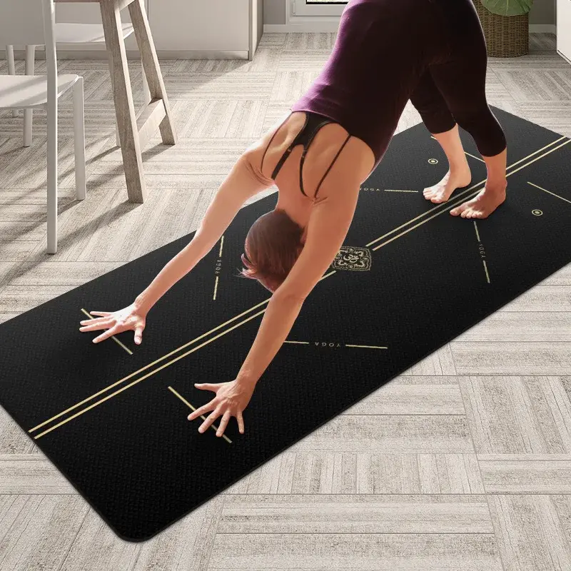Thumbnail: Luxury Black Gold Yoga Mat 6mm