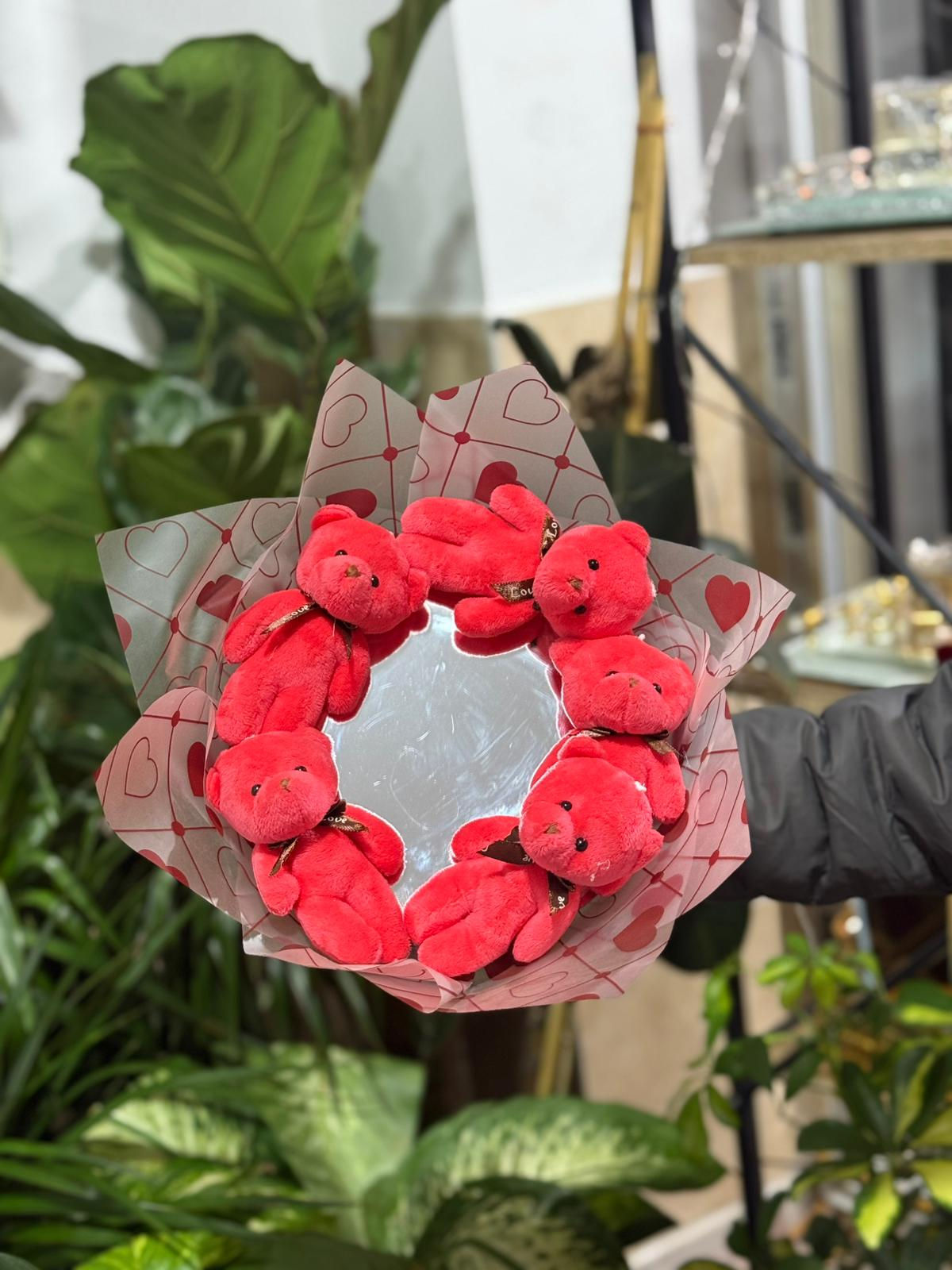 Trend Ayıcıklı Aynalı Buket