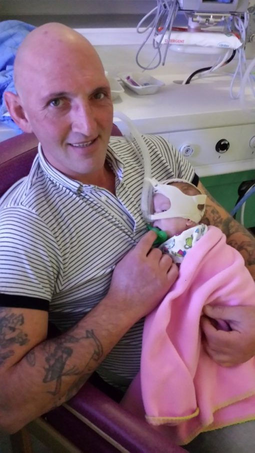 Julian Maddern and his daughter
