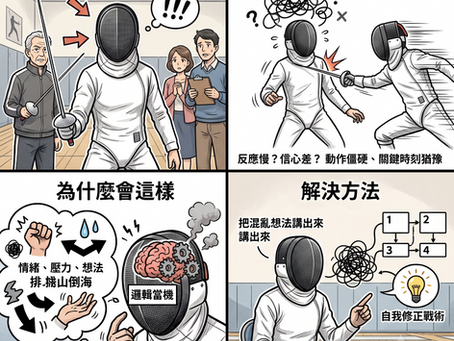 【劍擊運動訓練心理策略】為什麼運動員明知有問題，卻抓不準那根扭轉局面的線頭