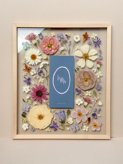 personalised pressed flowers