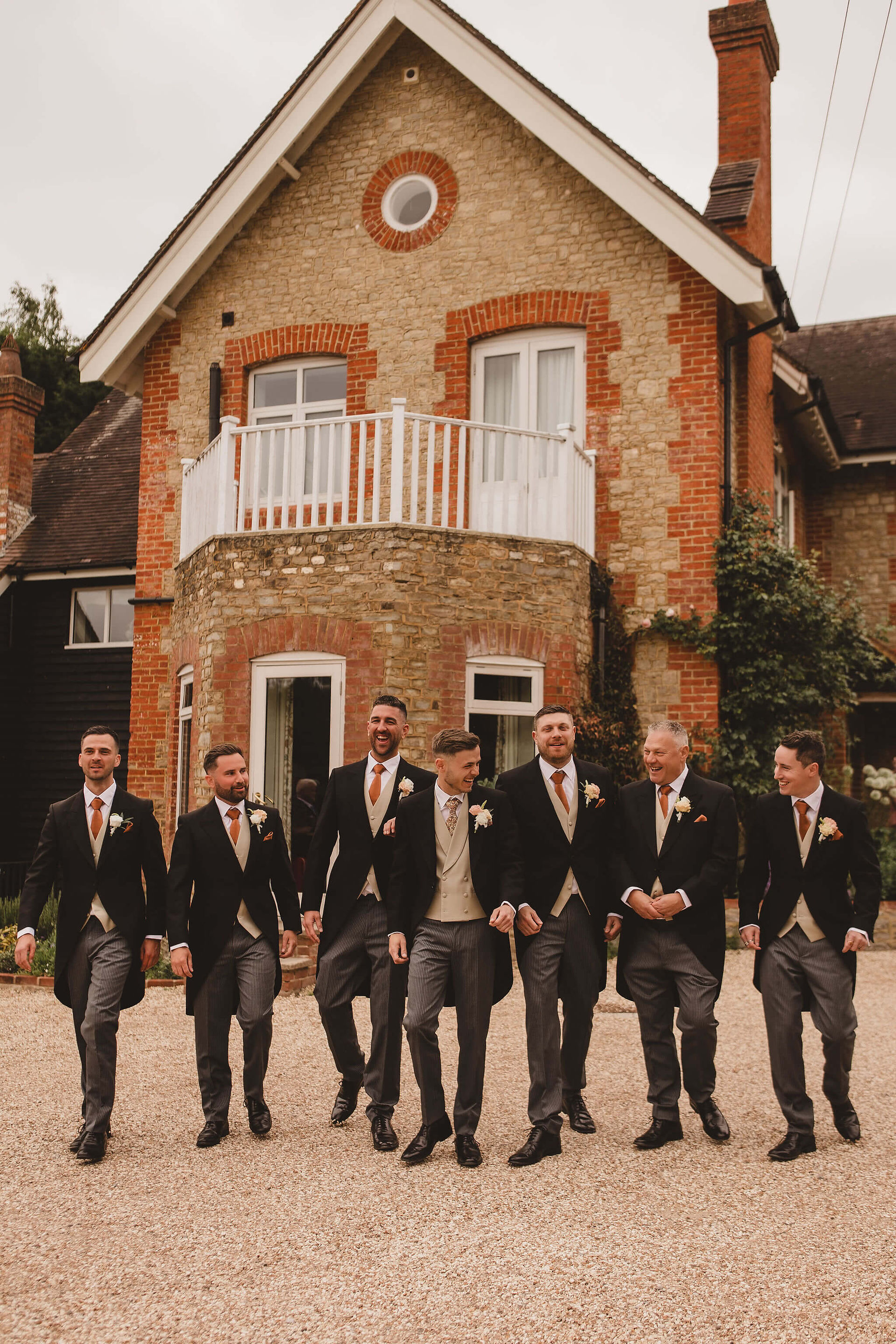 a groom and his groomsmen at Millbridge Court