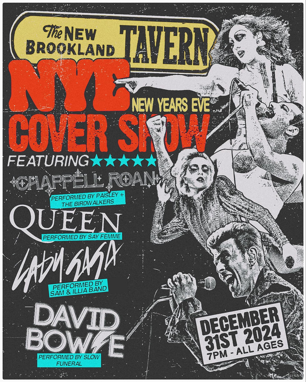 NYE COVER SHOW: Chappell Roan, Queen, Lady Gaga, David Bowie