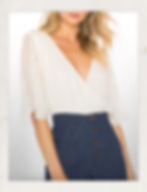 L'Academie Bodysuit in Ivory Gold Stripe