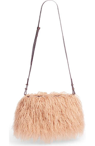 Faux Shearling Crossbody Bag