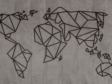 drawn world map