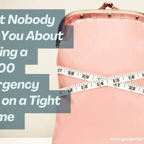 A pink coin purse is cinched with a white measuring tape marked with numbers.