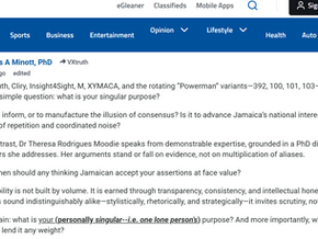 A screenshot of Commentary aimed at Disqus users called VXTruth, Cliry, Insight4Sight, M, and XYMACA questioning why they do not see Jamaican harvest of oil as a gamble during a looming climate crisis.