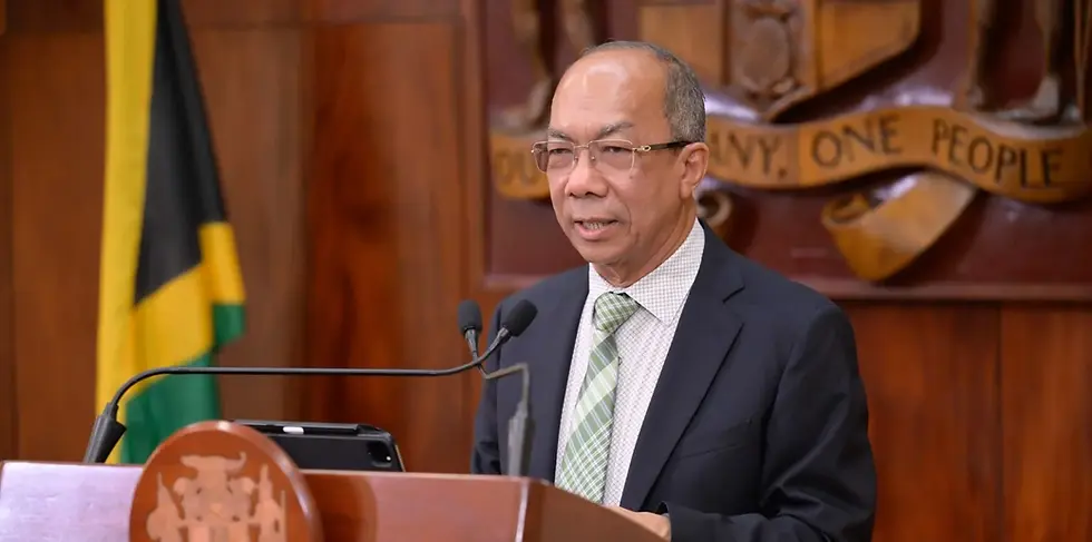 Deputy Prime Minister of National Security, Hon. Dr. Horace Chang, addresses Wednesday’s (May 7) post-Cabinet press briefing at Jamaica House. (Photo: Donald De La Haye, Our Today)