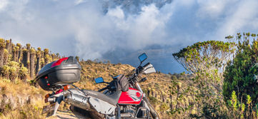 Rent a Suzuki DR650 in Medellin, Colombia. It's the bike that Colombian police use and what Australians call it the "Bush Pig" Others call it  “the little tractor” but pretty much everyone calls it the worlds best dual-sport motorcycle. Simple, durable, reliable, and basically invincible, even the most hardened adventurers get a misty glow in their eyes as they start talking about their next great journey and how the DR650 could take them there. ​