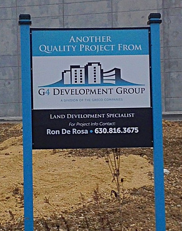 Picture of signs for businesses.