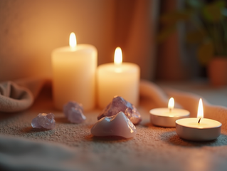 cozy meditation setting
