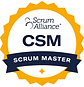 Logo SCRUM Master certfied for Agile project Management by Alexandre Bouyat at Know the basics Consulting in Sales strategy