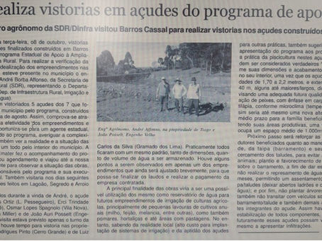 Servidor André Affonso realiza vistoria de açudes em Barros Cassal