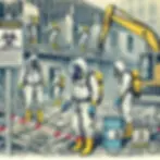 workers on an asbestos worksite