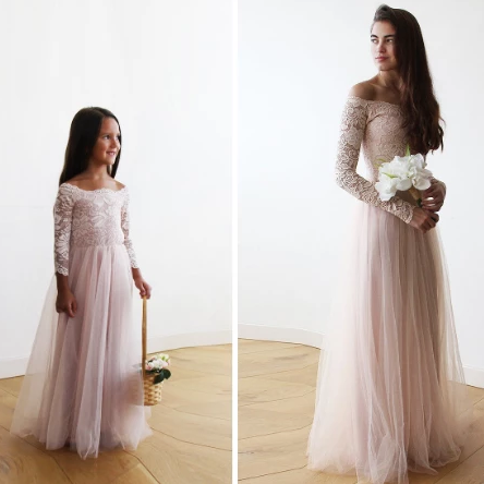 Thumbnail: Mini Me Collection Blush  ,Mommy and Me Dress #1134