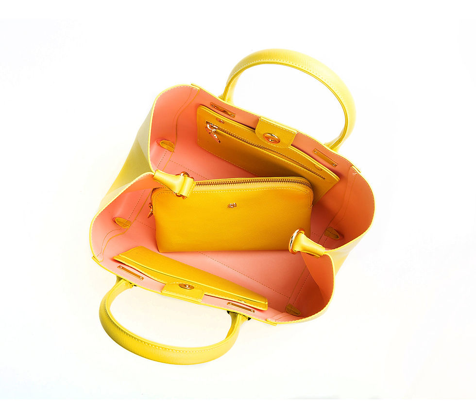 Thumbnail: Jane - Lemon Yellow Vegan Leather Satchel