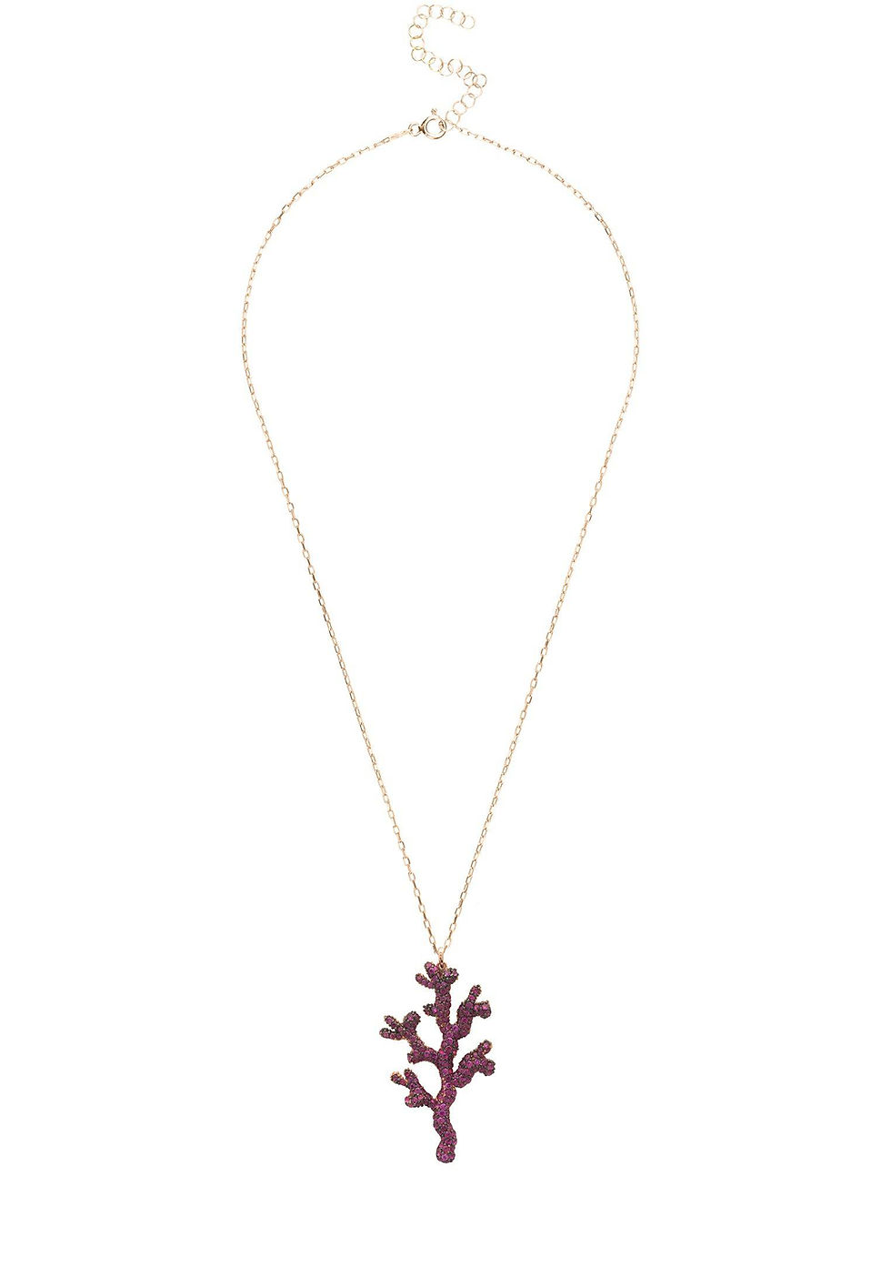 Thumbnail: Coral Reef Necklace Hot Pink CZ