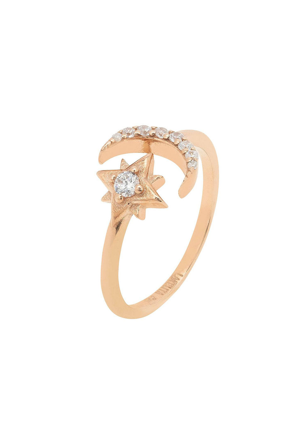 Astrid Moon & Star Ring Rosegold