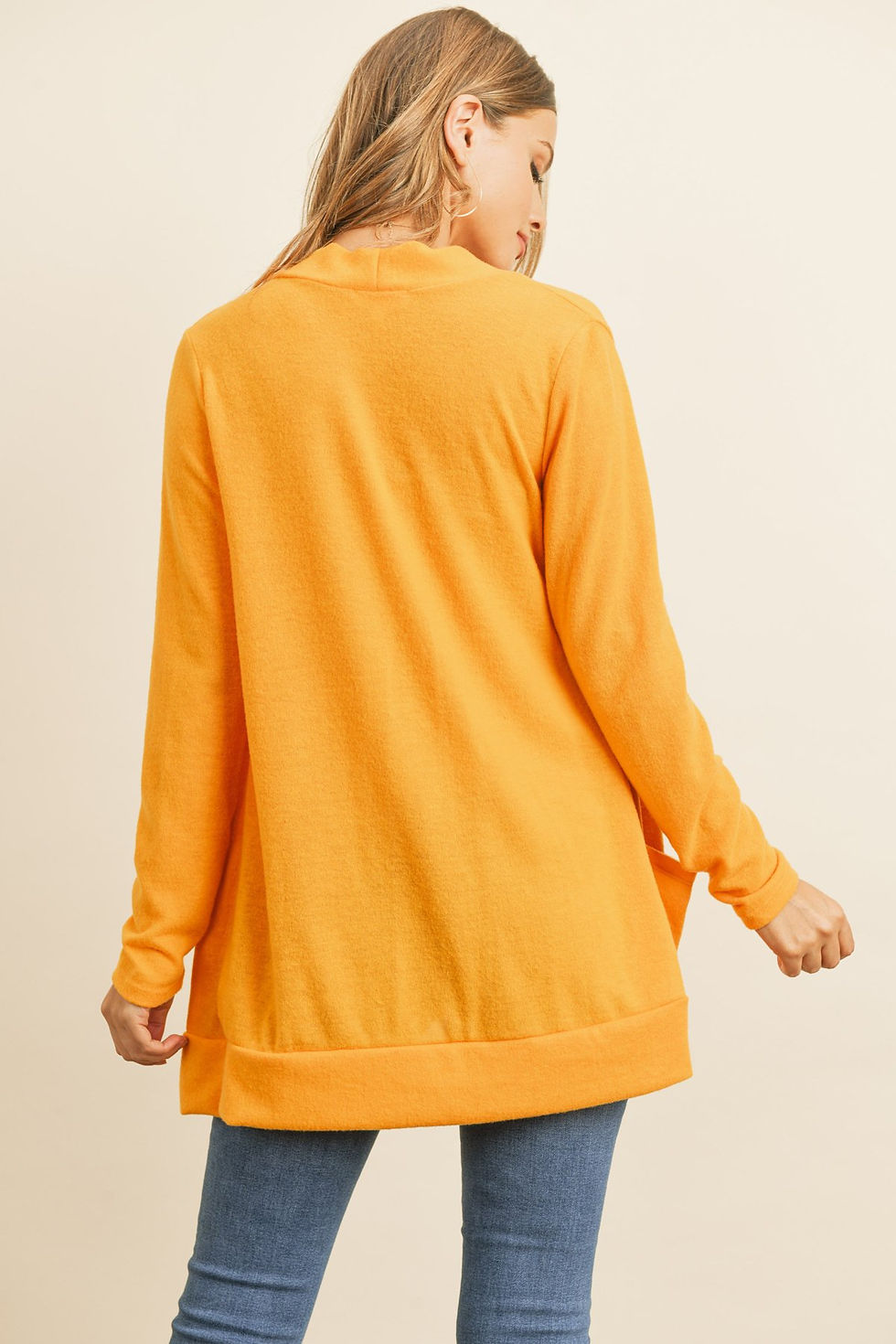 Thumbnail: Hacci Brushed Open Front Cardigan