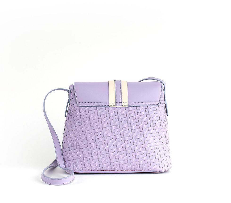 Hình thu nhỏ: Kate - Túi đan giỏ màu lilac da vegan