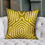 Thumbnail: Goldenrod Velvet Gold Geometric Luxury Throw Pillow