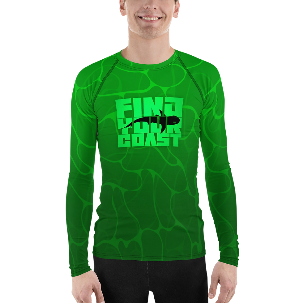 Hình thu nhỏ: Áo bảo vệ Rash Guard Find Your Coast® Green Storm UPF 50+