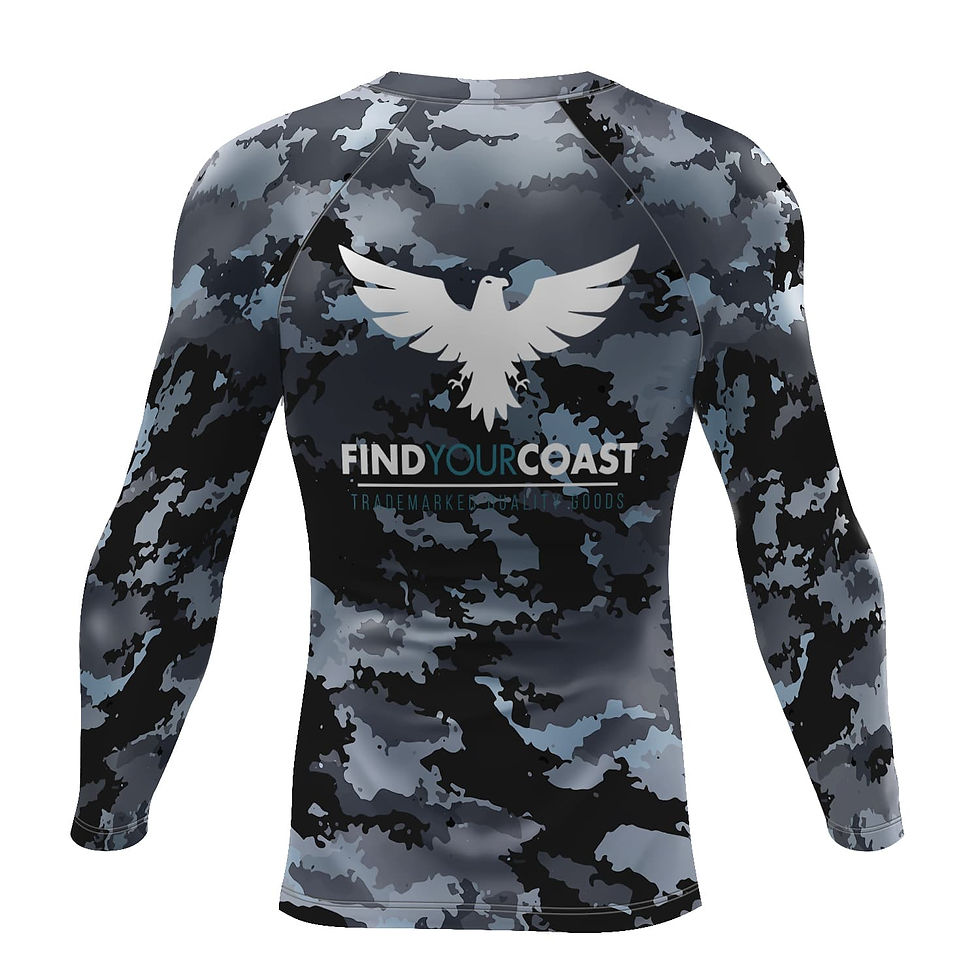 Men's Coast Camo Performance Rash Guard UPF 40