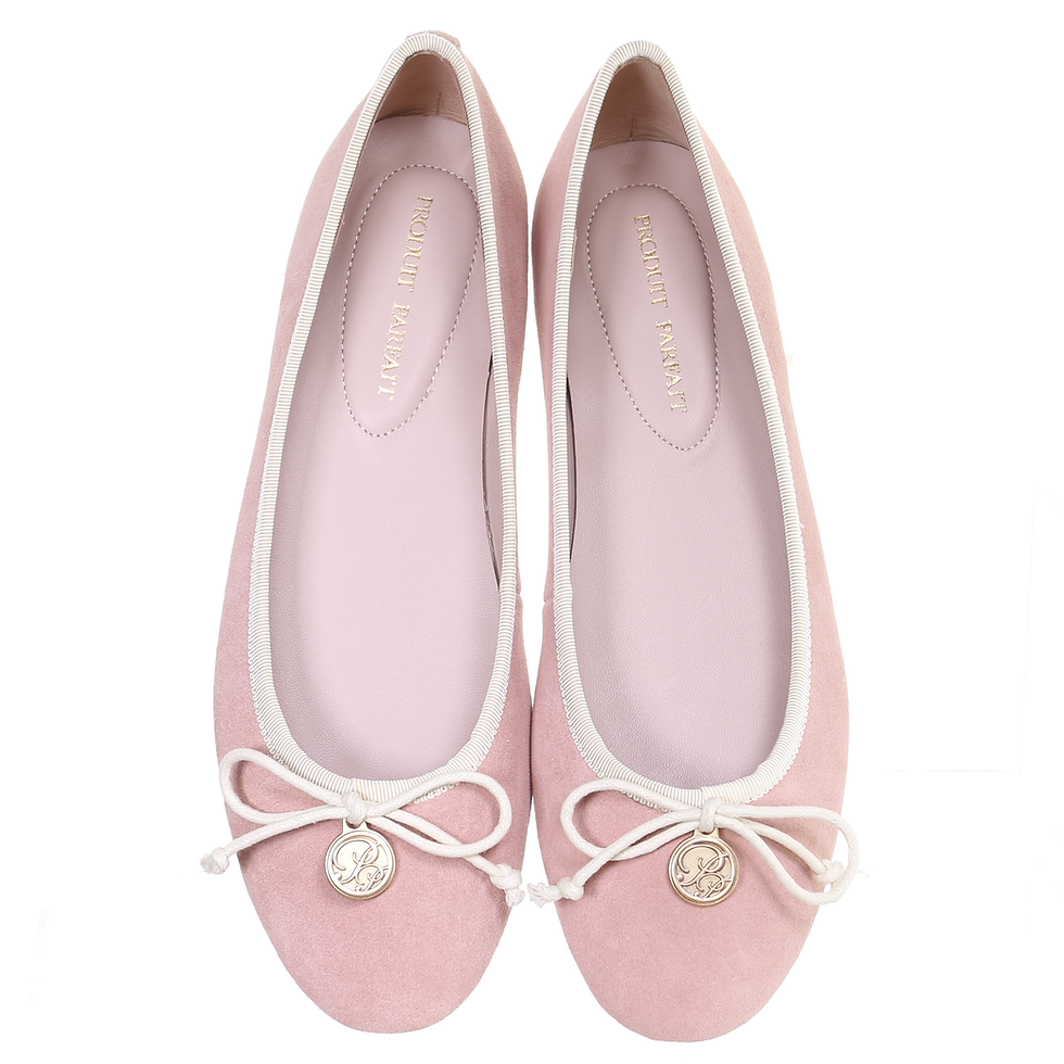 Thumbnail: Bow Suede Ballerina (L.Pink)