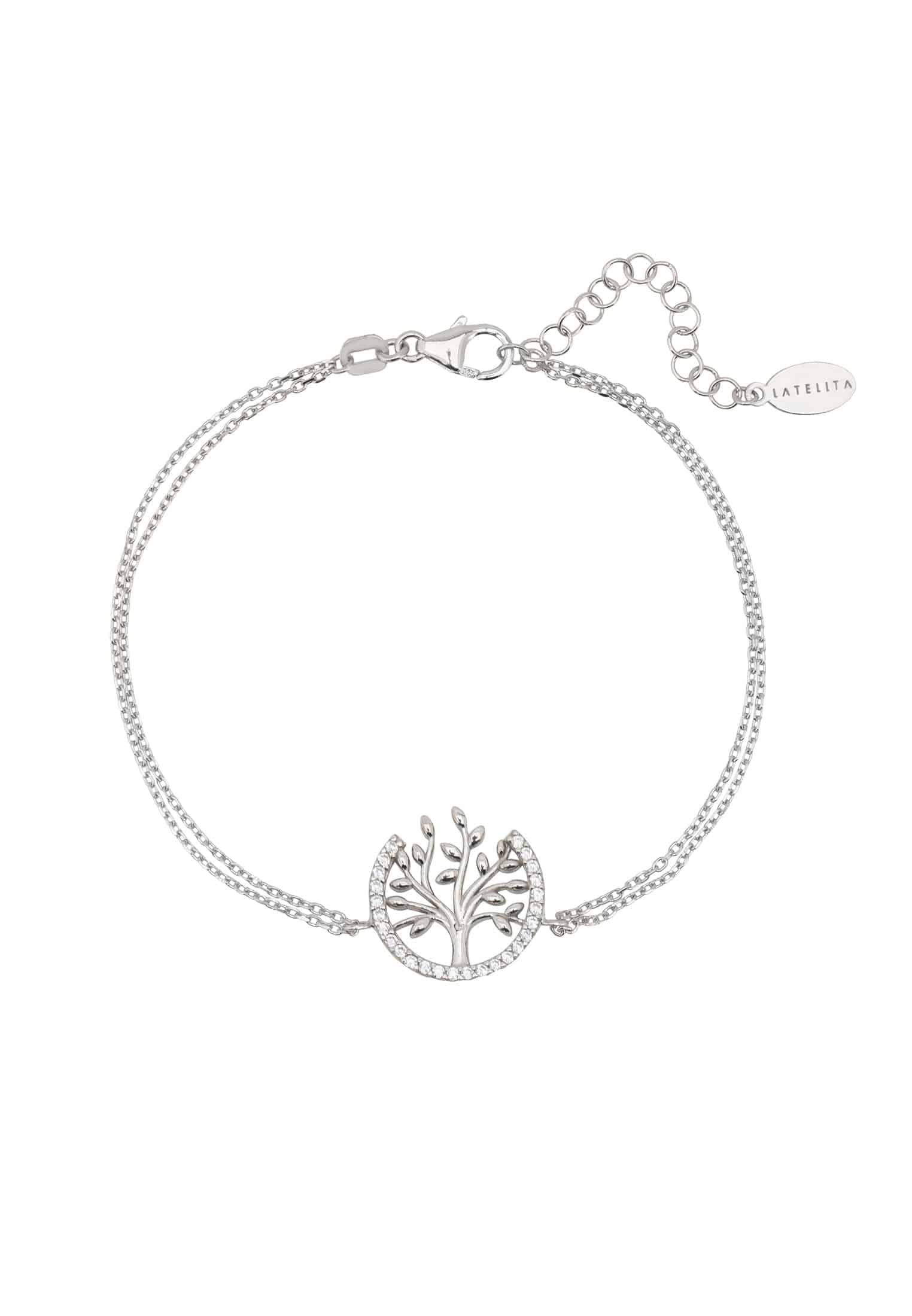 Tree of Life Open Circle Bracelet Silver